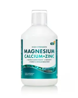 CAL MAG Lichid – Calciu Magneziu Zinc Vitamina D3 Vitamina C – Produs Vegan – Sticla cu 500 ml