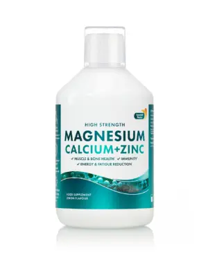 CAL MAG Lichid – Calciu Magneziu Zinc Vitamina D3 Vitamina C – Produs Vegan – Sticla cu 500 ml