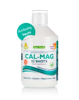 CAL MAG Lichid – Calciu Magneziu Zinc Vitamina D3 Vitamina C – Sticla cu 500 ml - Ambalaj Vechi