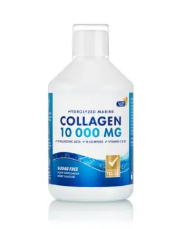 Colagen Marin Hidrolizat 10000mg + Acid Hialuronic 50mg + Biotină 5000mcg + Seleniu + Siliciu + Vitamina C, B5, B6, B12, D3