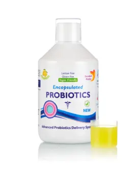 Probiotic Lichid – Complex cu Bifidobacterium lactis + Vitamina C + L-glutamină – Produs Vegan – Sticlă cu 500 ml