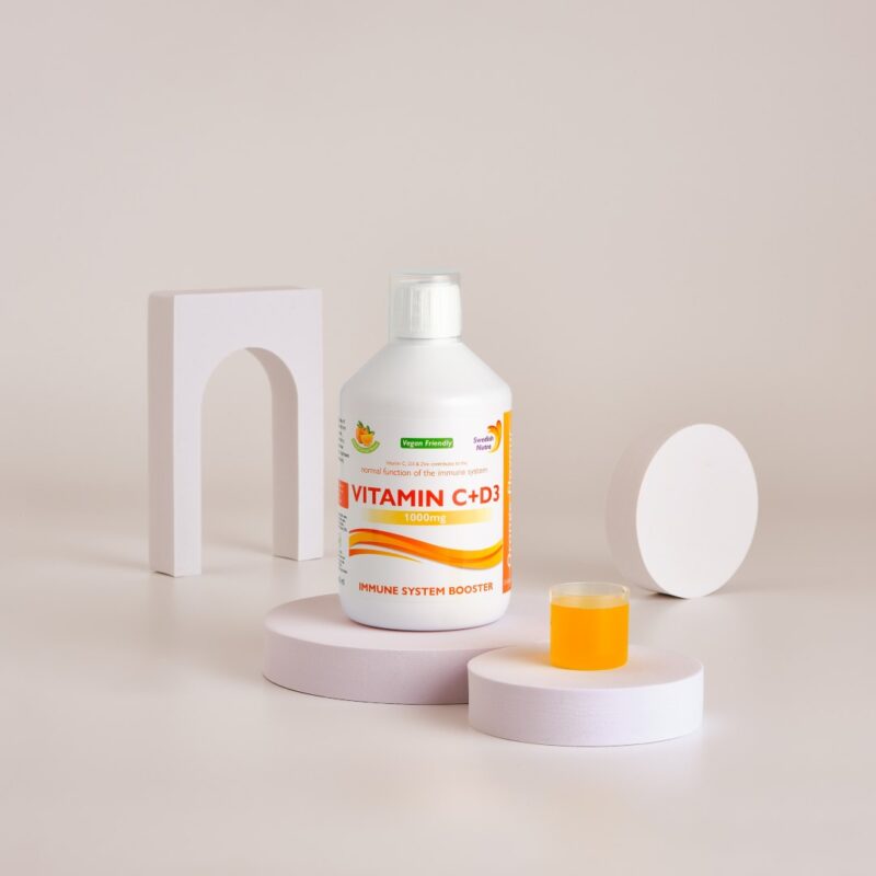 Vitamina C Lichidă 1000 Mg + Vitamina D3 + Zinc – 100% Vegan