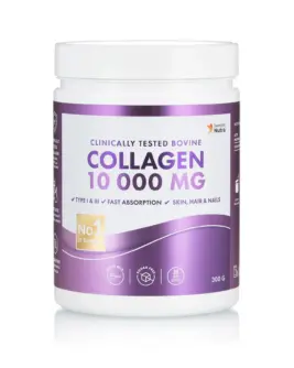 Colagen Hidrolizat Pulbere 10.000Mg Tip 1 si 3 Super Concentrat Par Piele Unghii Articulatii 300g