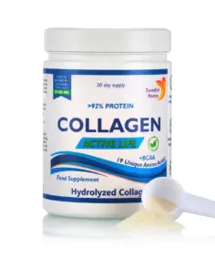 Colagen Hidrolizat Tip 1, 2 și 3 Active Life – Pulbere cu 10.000 Mg per Doză Zilnica – Super-Concentrat – Cutie cu 300 g