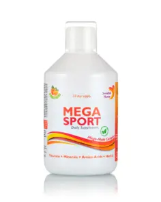 MEGA SPORT – Complex Lichid cu Aminoacizi 1500mg + Vitamine + Minerale + Verdețuri – 147 Ingrediente Active – Sticlă cu 500 ml