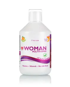 Multivitamine Lichide pentru Femei cu 147 Ingrediente Active: Vitamine + Minerale + Aminoacizi + Verdețuri – Sticlă cu 500 ml