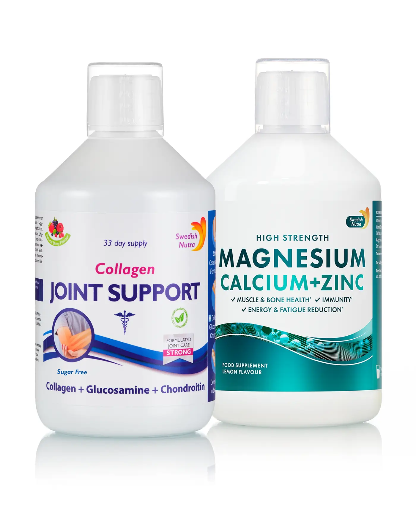 Pachet Dureri Articulații, Densitate Osoasă, Sistem Muscular: Joint Support - Colagen Lichid Tip 1, 2 si 3 cu 5000 Mg + CAL- MAG
