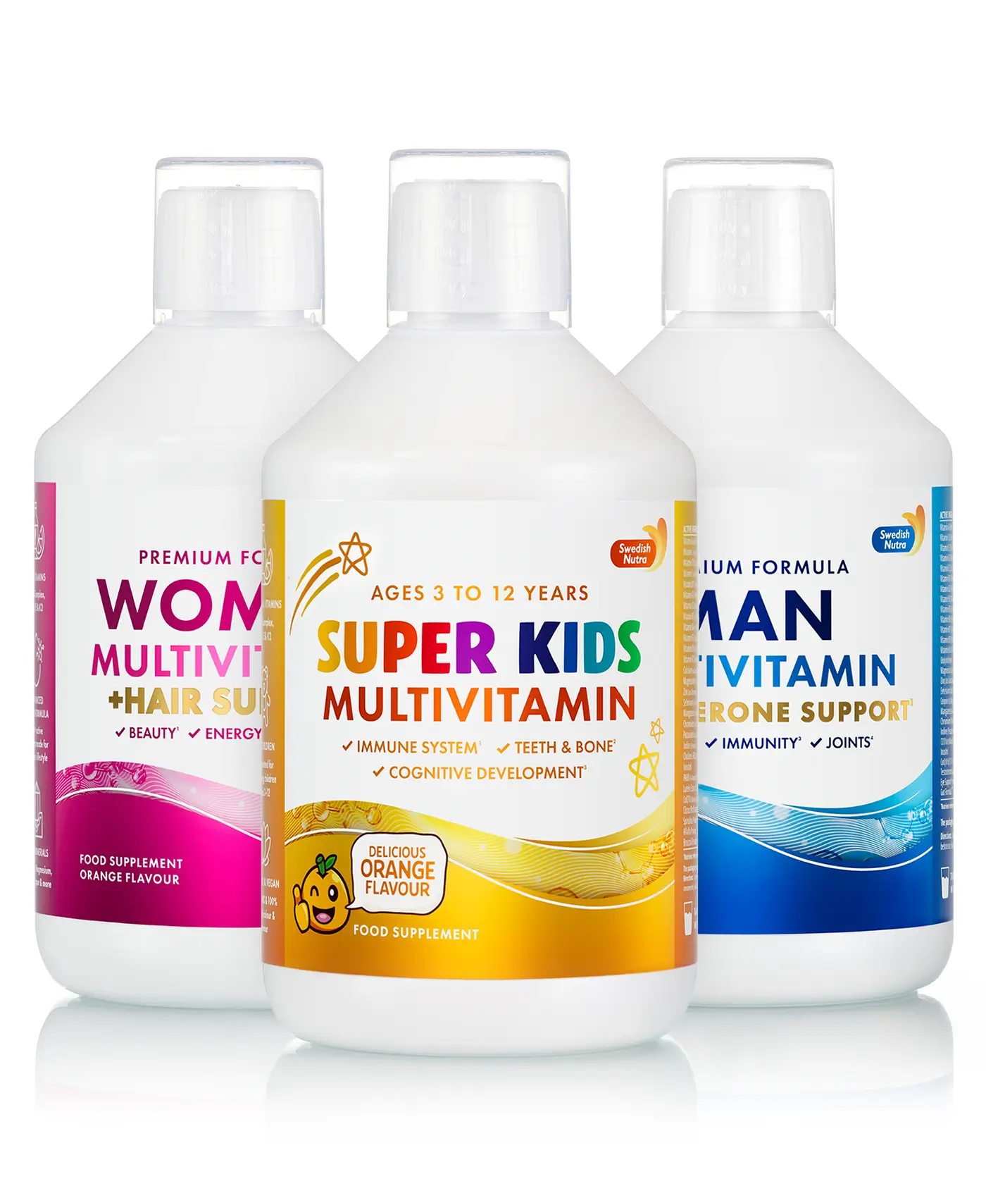 Pachet Family cu Multivitamine Lichide pt Femei Barbati si Copii
