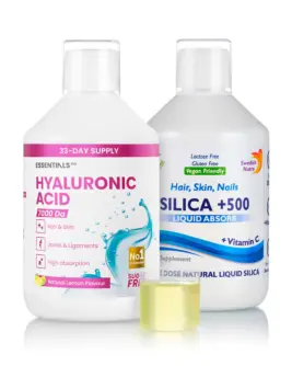 Pachet Intinerire 100 Vegan - Acid Hialuronic Molecular si Siliciu Lichid Ultraconcentrat