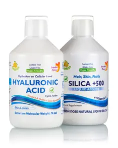 Pachet Întinerire 100% Vegan – Acid Hialuronic Molecular + Siliciu Lichid Ultraconcentrat