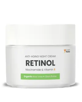 Crema de Noapte cu Retinol, Niacinamide, Colagen Vegan, Vitamina E, Unt de Shea, Aloe Vera, Ulei de Buriti, Ulei de Amarant, 50ml – Swedish Skincare
