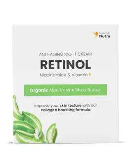 Crema de Noapte cu Retinol, Niacinamide, Colagen Vegan, Vitamina E, Unt de Shea, Aloe Vera, Ulei de Buriti, Ulei de Amarant, 50ml – Swedish Skincare