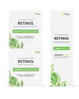 Pachet RETINOL BOOST 3 in 1 cu Ser Facial + Crema de Zi + Crema de Noapte - Swedish SkinCare