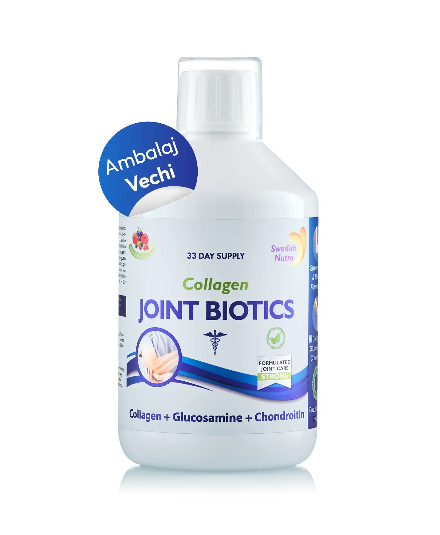 Colagen Joint Biotics - Lichid, Hidrolizat de Tip 1, 2 si 3 cu 5700 mg - Ambalaj Vechi