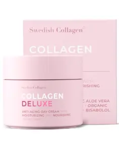 Crema de zi cu Retinol Gama Colagen Deluxe imbunatatita cu Retinol, Acid Hialuronic, Colagen Marin, Vitamina E, Unt de Shea, Ulei de Jojoba, Aloe Vera - 50 ml