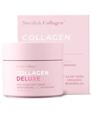 Crema de zi cu Retinol Gama Colagen Deluxe imbunatatita cu Retinol, Acid Hialuronic, Colagen Marin, Vitamina E, Unt de Shea, Ulei de Jojoba, Aloe Vera - 50 ml