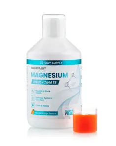 Essentials 100 - Magneziu Bisglicinat + Magneziu Gluconat cu Vitamina B6 + Vitamina B12 + Vitamina C pentru sanatatea oaselor, muschilor, imunitate si echilibru interior – Produs Vegan – Sticla cu 500 ml