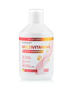 Multivitamine Lichide Ashwagandha + Luteina + Zeaxantina + Spirulina Organica + Sfecla cu 29 Ingrediente Active – Sticla