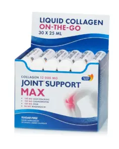 Joint Support Max – 30 shots – Colagen Lichid Hidrolizat Tip 1, 2 si 3 cu 12.000 mg pentru Dureri Articulare si Refacerea Mobilitatii Cutie