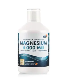 Magneziu 4000 Gluconat + Bisglicinat cu Vitaminele C + D3 + Aminoacizii - Sticla 500 ml
