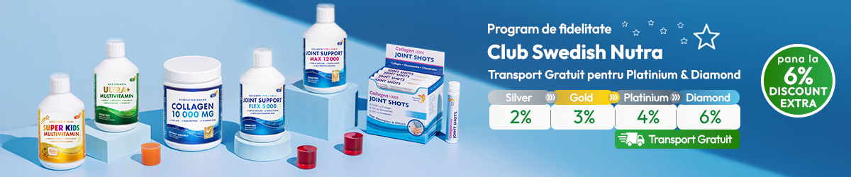 Program Fidelitate Swedish Nutra - Extra Discount Pana la 6% + Transport Gratuit pentru Platinium + Diamond
