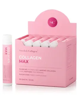 Colagen Max - 30 Fiole - Colagen Marin Hidrolizat Lichid 15.000 mg Tip 1 și 3 + Acid Hialuronic 150 mg + MSM 125 mg + Elastină 50 mg + Biotină 5000 mcg + Zinc + Seleniu + Vitamine