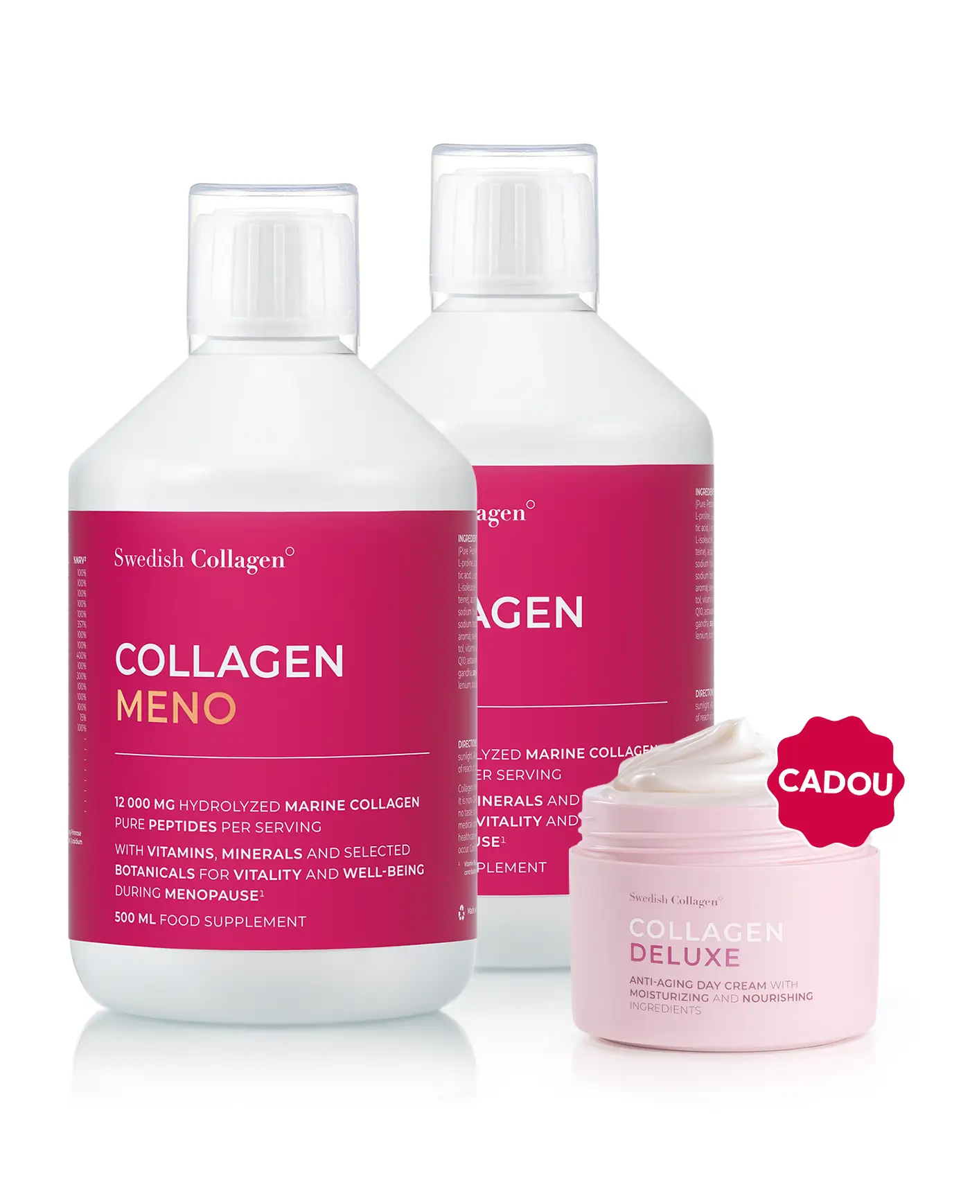Pachet Menopauză – 2 sticle x Colagen Meno + Cadou Crema de Zi Retinol Deluxe